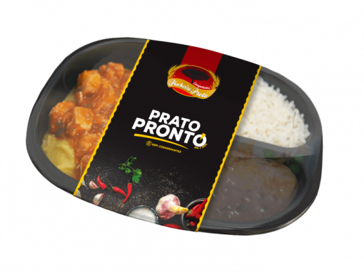 Frango com Polenta, Arroz e Feijão